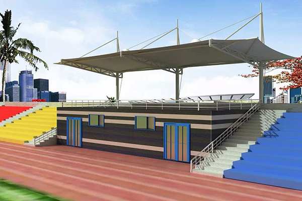 mk.com看台雨棚注重加固方法确保质量